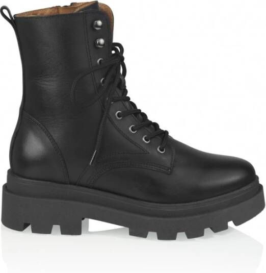 Dwrs Krakau Bikerboots Leer Zwart | Black , Zwart, Dames
