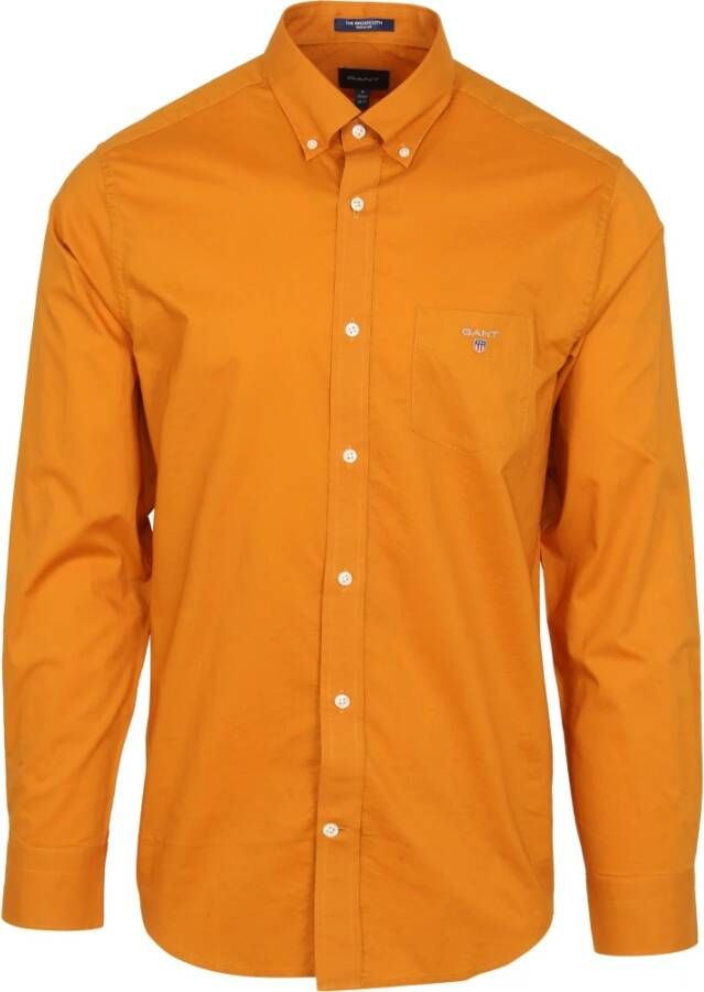 Gant Casual Overhemd Broadcloth Oranje , Oranje, Heren