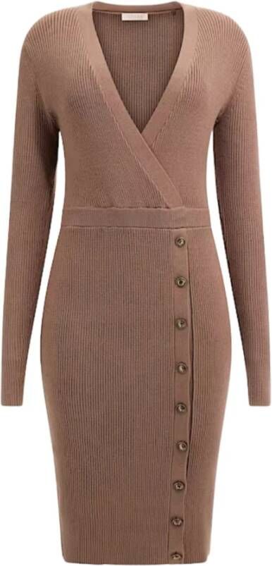 Guess Dag Midi jurk , Beige, Dames