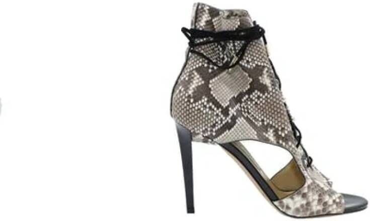 Voldoende lederen laarzen Jimmy Choo Pre owned, Grijs, Dames