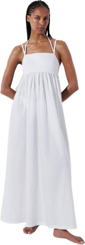 Karl Lagerfeld Beachwear Dress Monogram Maxi Beach Dress , Wit, Dames