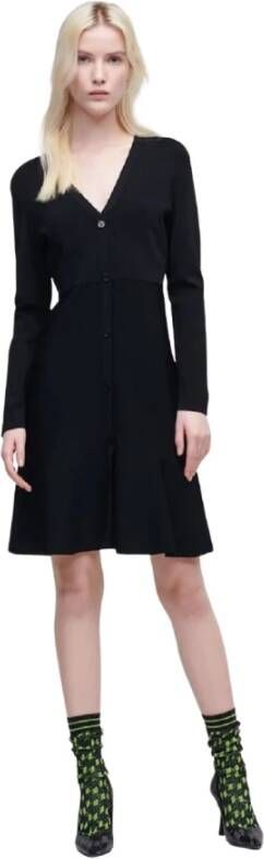 Karl Lagerfeld met lange mouwen knuppel , Zwart, Dames