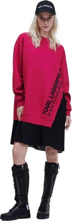 Karl Lagerfeld Sweatshirt jurk , Roze, Dames