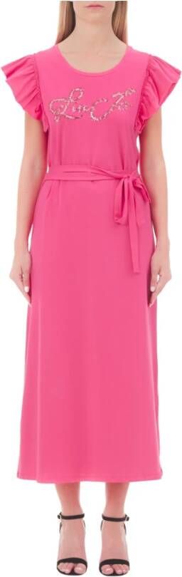 Liu Jo Long Eco friendly Dress , Roze, Dames