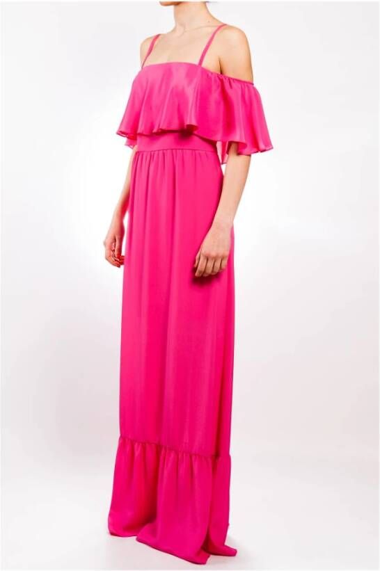 Liu Jo Off schouder A lijnjurk , Roze, Dames
