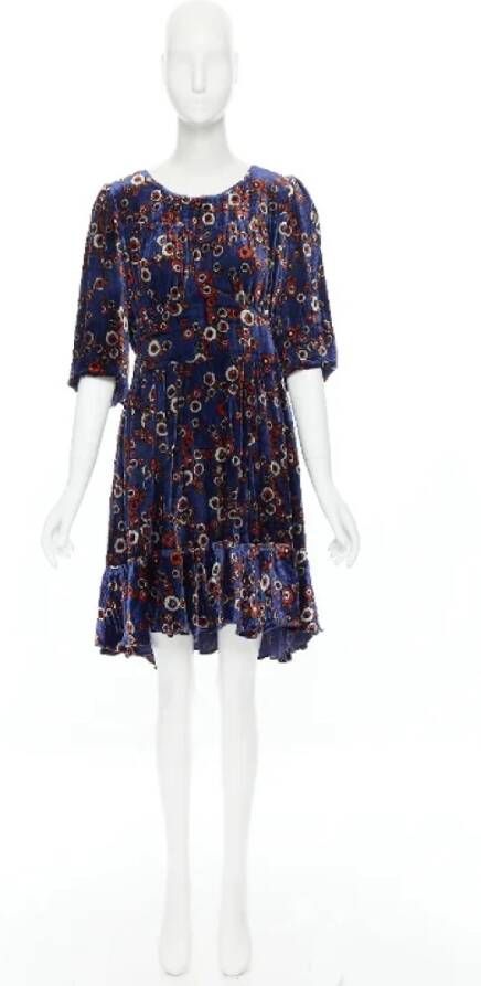 Louis Vuitton Vintage Vluwelen jurken van tweedehands , Blauw, Dames
