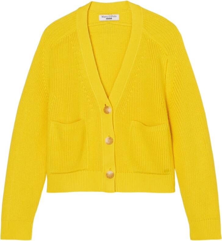Marc O'Polo V hals vest , Geel, Dames