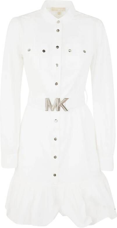 Michael Kors CTN Utility Mini Dress , Wit, Dames