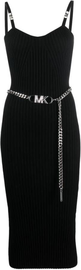 Michael Kors Eco Bustier Midi jurk , Zwart, Dames