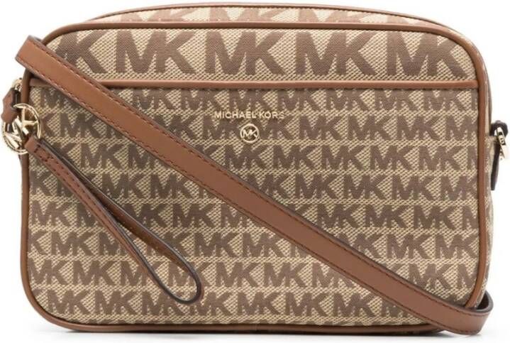 Michael Kors Jet Set Charm Camera Bag Crossbody beige/ebony Damestas