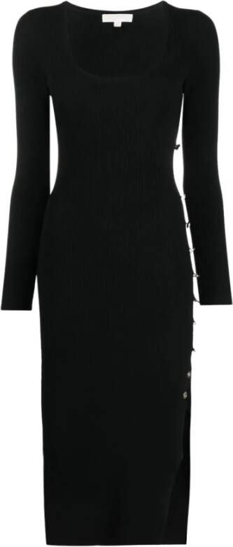 Michael Kors Midi jurk met knoppen , Zwart, Dames