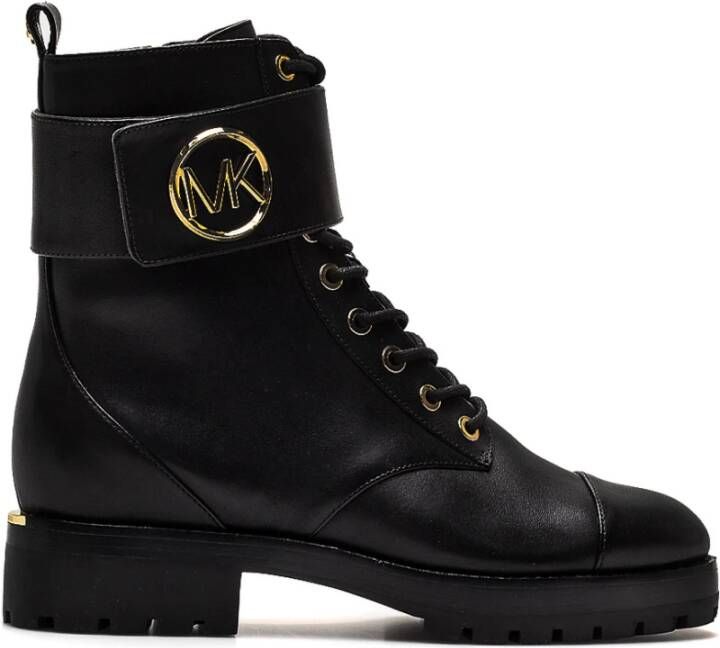 Michael Kors Tatum Ankle Boot Leather Black , Zwart, Dames