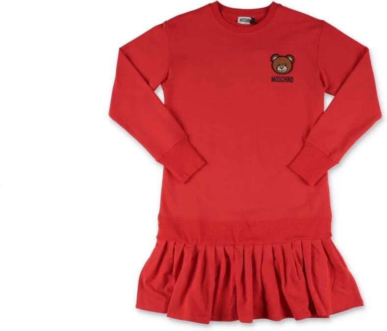 Moschino abito rosso in jersey di cotone|Red cotton jersey dress , Rood, Dames