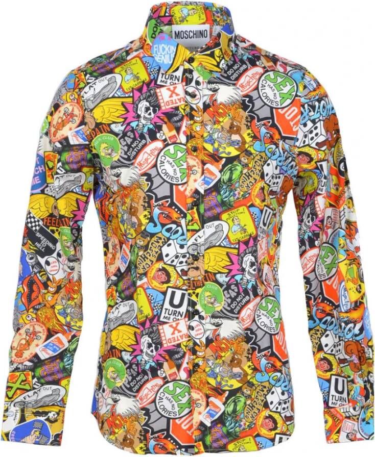 Moschino Alledaagse t shirts , Geel, Heren