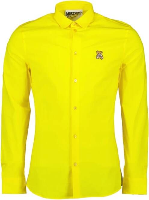 Moschino Casual Overhemden Geel Heren