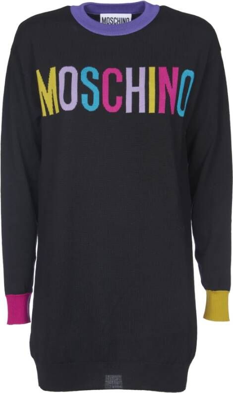 Moschino Daggebreide jurk , Zwart, Dames