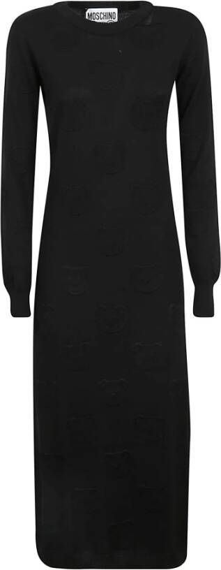 Moschino Daggebreide jurk , Zwart, Dames