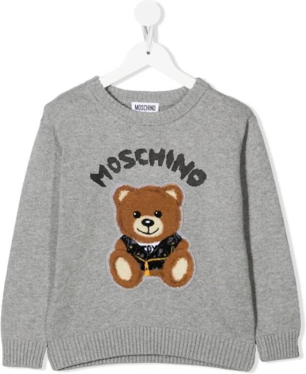 Moschino Gebreide kleding , Grijs, Heren