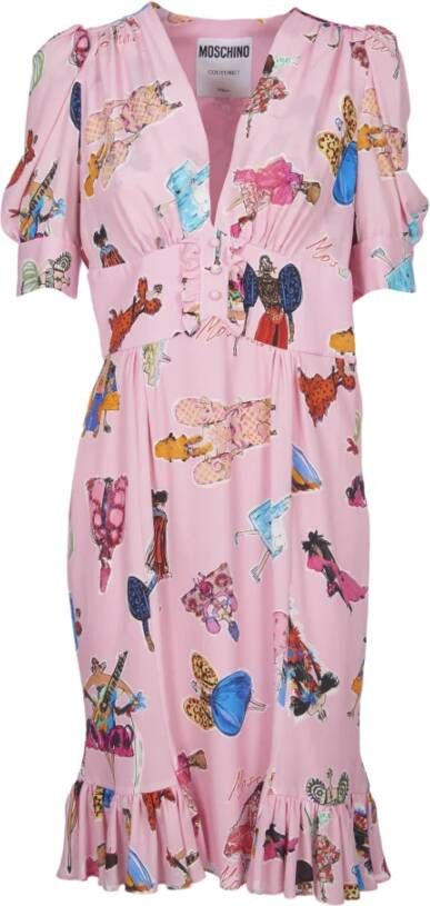 Moschino Kort dagkjole , Roze, Dames