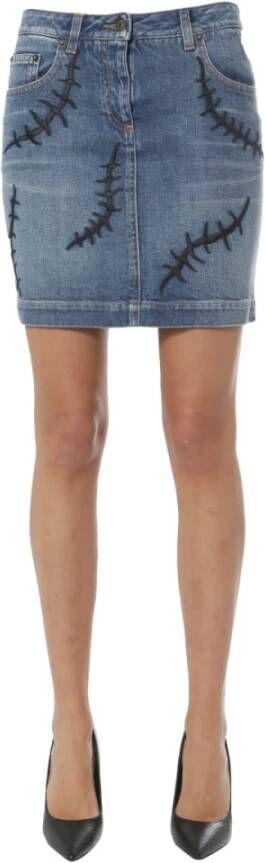 Moschino Kort nederdel , Blauw, Dames