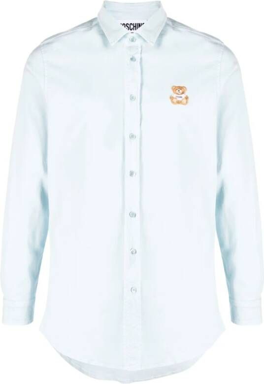 Moschino Casual Overhemden Blauw Heren