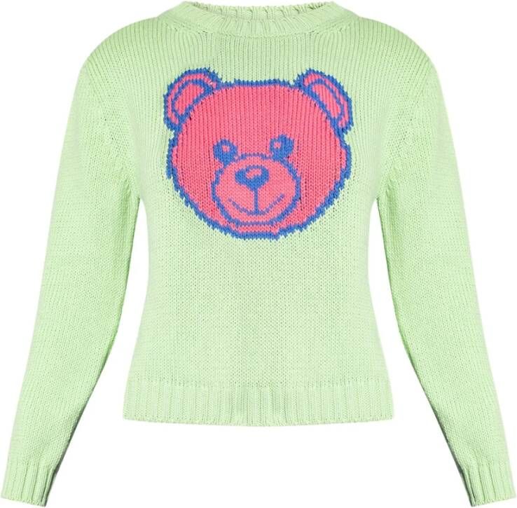 Moschino Strik med rund hals , Groen, Dames