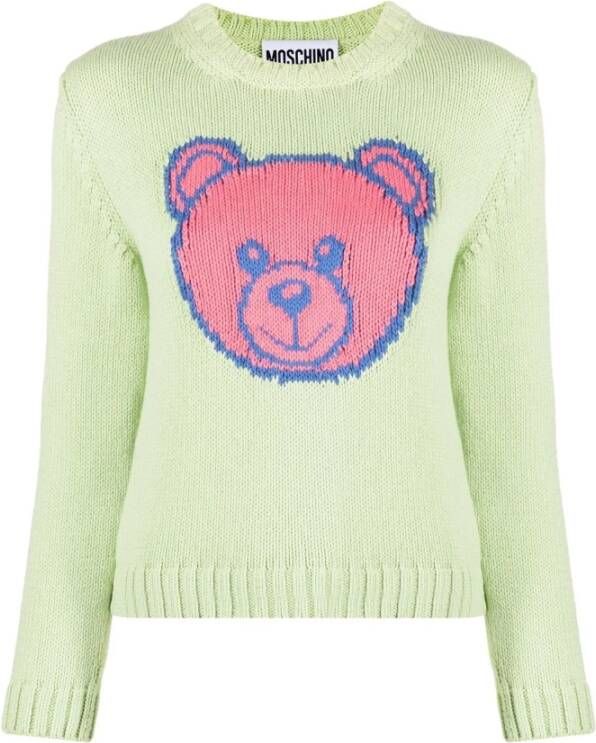 Moschino Strik med rund hals , Groen, Dames