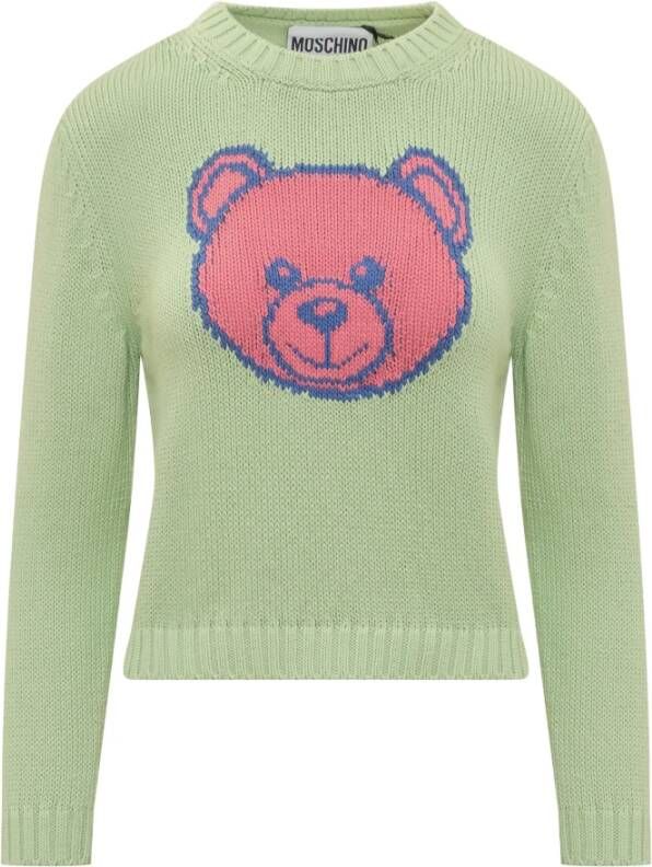 Moschino Strik med rund hals , Groen, Dames