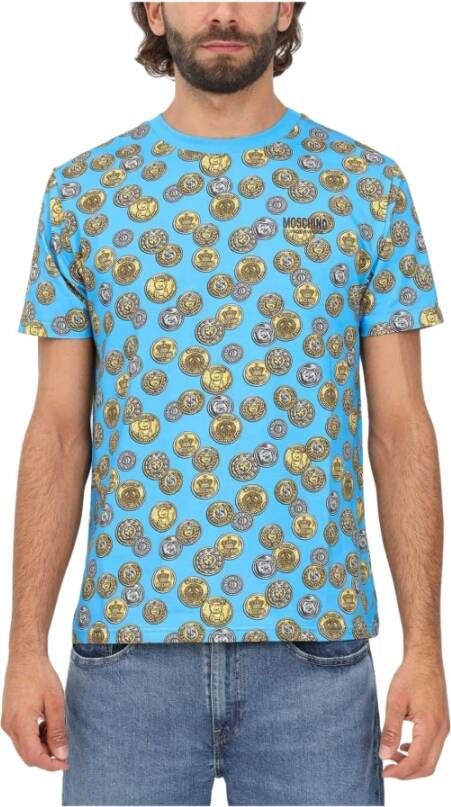 Moschino T shirt , Blauw, Heren