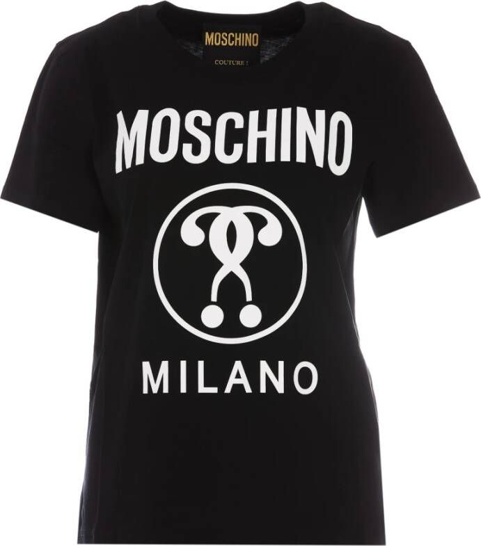 Moschino Dubbele vraag t shirt , Zwart, Dames