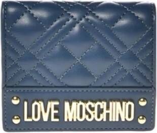 Moschino Tegnebog/kortholder , Blauw, Dames