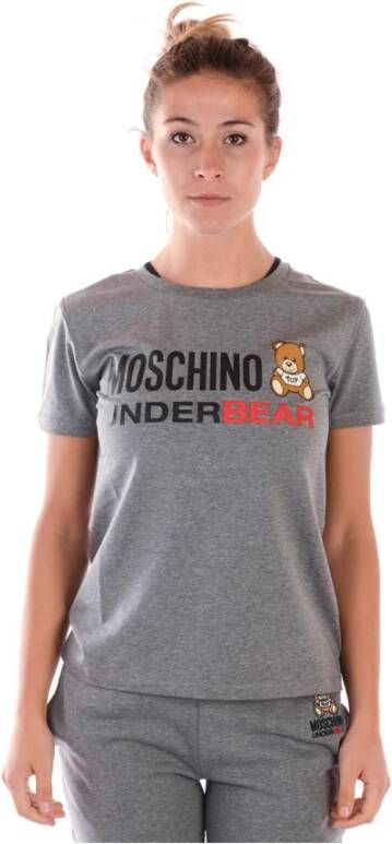 Moschino Topje met lange mouwen , Grijs, Dames