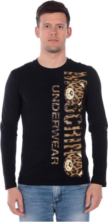 Moschino Topje met lange mouwen , Zwart, Heren