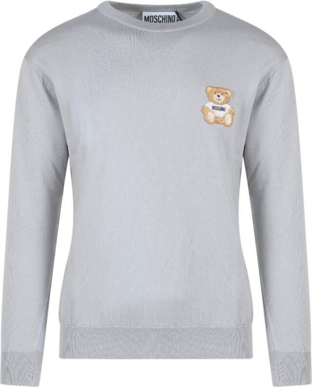 Moschino Truien met ronde hals , Grijs, Heren