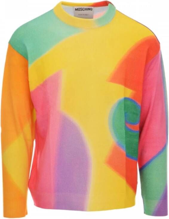 Moschino Truien met ronde hals , Oranje, Heren