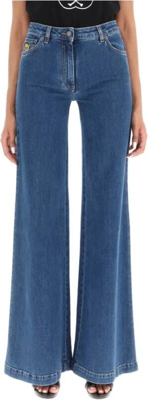 Moschino Uitlopende broek , Blauw, Dames
