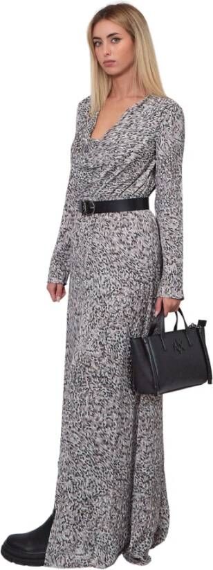 PATRIZIA PEPE Maxi kleedjes Grijs Dames