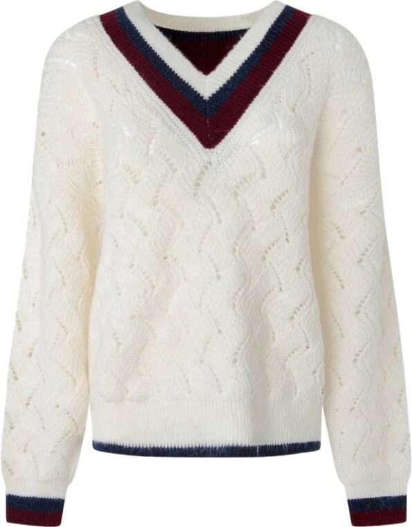 Pepe Jeans Trui in ajour tricot, V hals