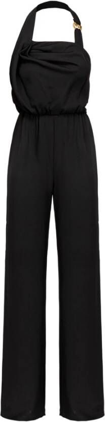 pinko Anelie Tuta Crepe Fluido , Zwart, Dames