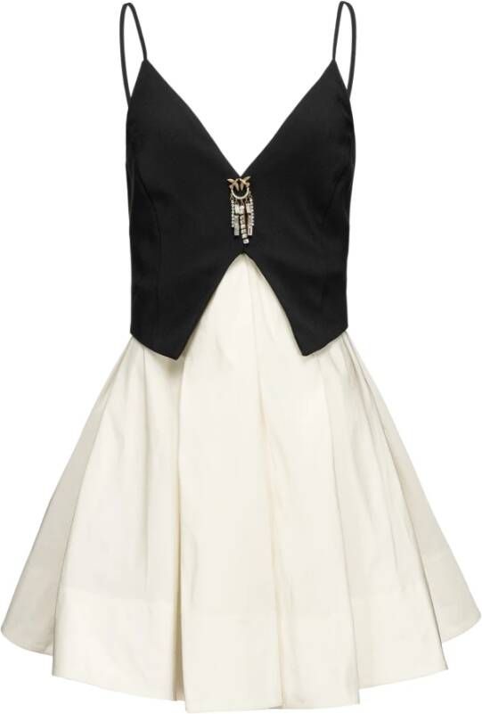 pinko Arama Abito Faille Tecnico , Wit, Dames