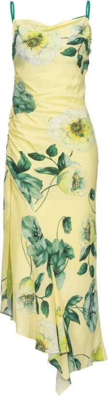 pinko Sleeveless Crepe DE Chine Longiano Long Dress , Groen, Dames