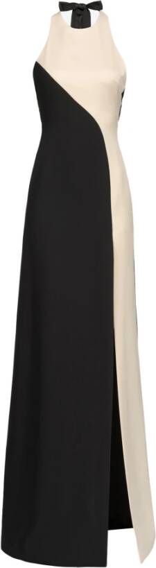 pinko Lange tweekleurige jurk , Zwart, Dames