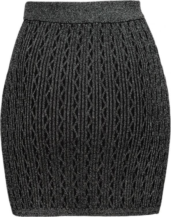 pinko Malibu Gonna Costa Compatta Lurex Vanise , Grijs, Dames