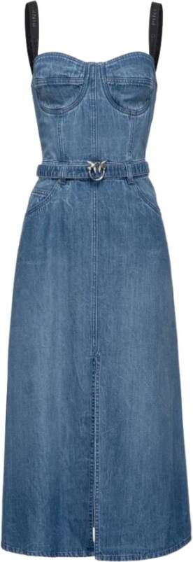 pinko Midi Dresses , Blauw, Dames
