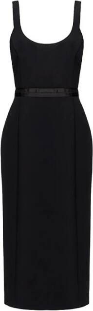 pinko Olive Poly Crepe jurk , Zwart, Dames