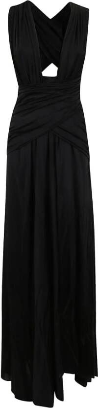 pinko Minorca Abito Jersey Lucido , Zwart, Dames