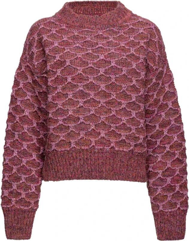 pinko Planters Maglia Rombo IN Rilievo SU Effetto Mouline Stampato , Rood, Dames