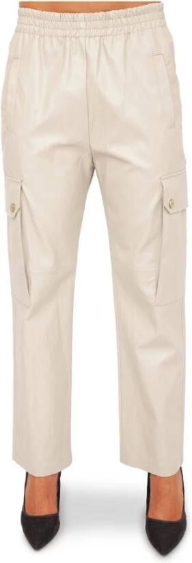 pinko Pernilla lederen broek , Beige, Dames