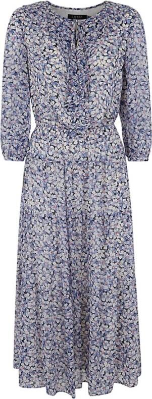 Ralph Lauren Dag Midi jurk , Blauw, Dames