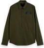 Scotch & Soda Groene Casual Overhemd 163339 Fixed Pochet Fil Coup online kopen